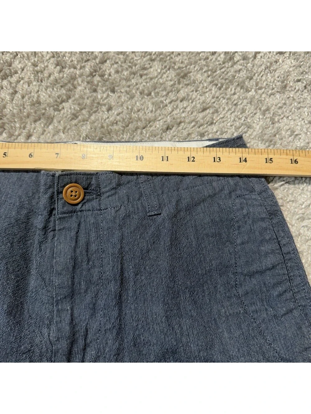 J. Crew Irish Linen Chino Shorts Mens 29 Navy Blue 9